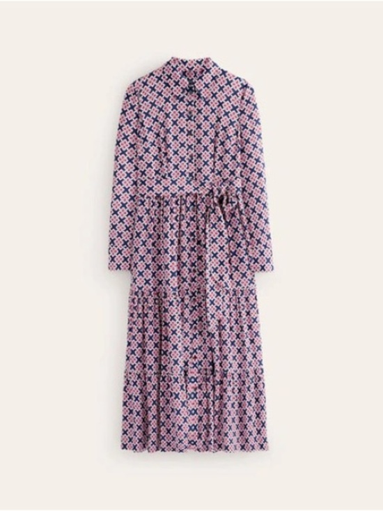 Boden Dresses & Skirts - Boden Floral-Print Long Sleeve Midi Dress